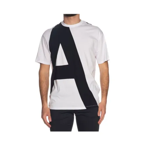 Armani Exchange , Basic T-Shirt ,White male, Sizes: