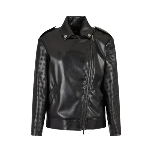 Armani Exchange , Biker Jacket ,Black female, Sizes:
