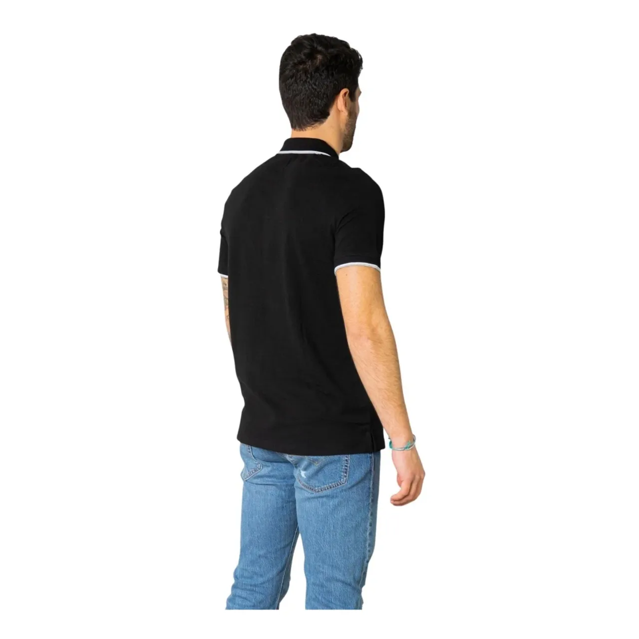Armani Exchange , Black Polo Shirt ,Black male, Sizes: