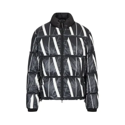 Armani Exchange , Black Puffer Jacket for Men ,Black male, Sizes: