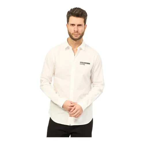 Armani Exchange , Casual Logo White Shirt ,White male, Sizes: