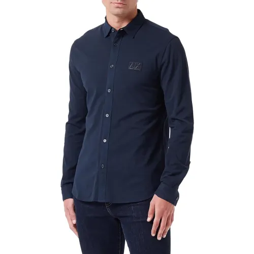 Armani Exchange , Casual Shirts ,Blue male, Sizes: