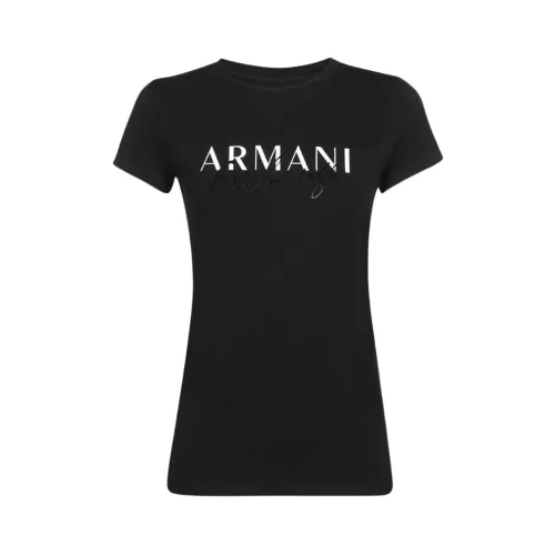 Armani Exchange , Classic Style T-Shirt, Various Colors ,Black female, Sizes: