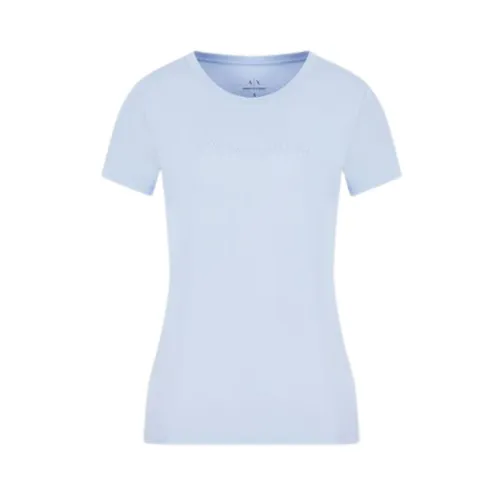 Armani Exchange , Classic Style T-Shirt, Various Colors ,Blue female, Sizes: