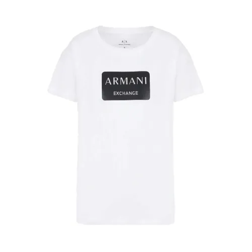 Armani Exchange , Classic Style T-Shirt, Various Colors ,White female, Sizes: