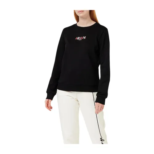 Armani Exchange , Classic Sweatshirt ,Black female, Sizes: