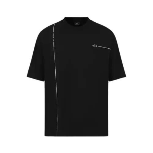 Armani Exchange , Classic T-Shirt ,Black male, Sizes: