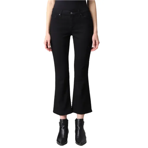 Armani Exchange , Flared Jeans, Classic Style ,Black female, Sizes: