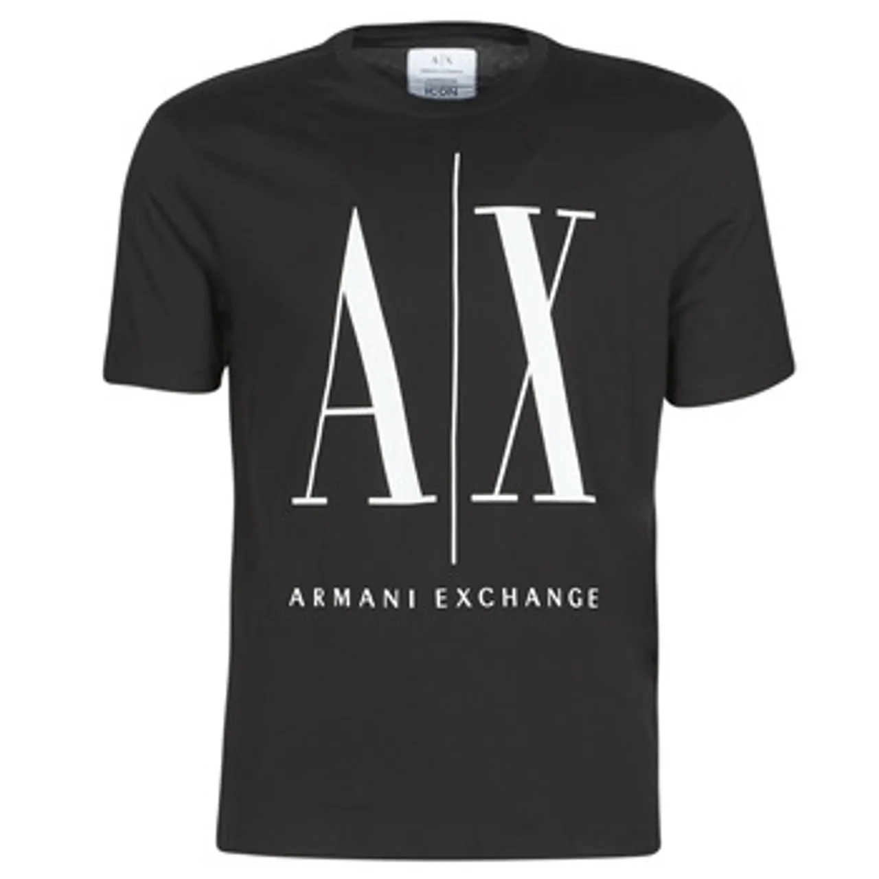 Armani Exchange  HULO  men's T shirt in Black