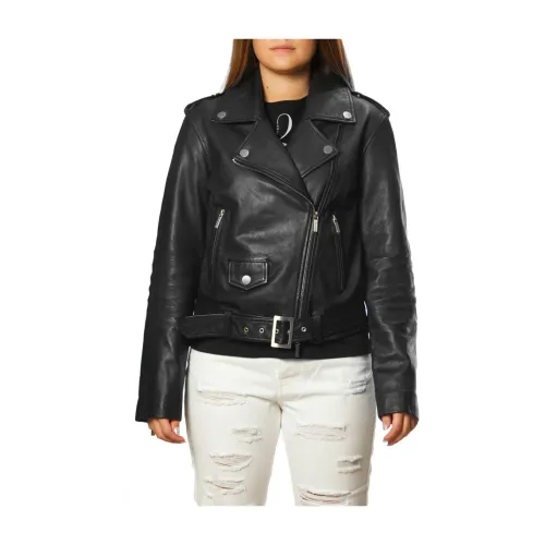 Armani Exchange , Leather Jacket ,Black female, Sizes: