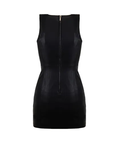 Armani Exchange Leather Womens Black Dress