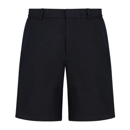Armani Exchange , Linen Blend Shorts ,Blue male, Sizes: