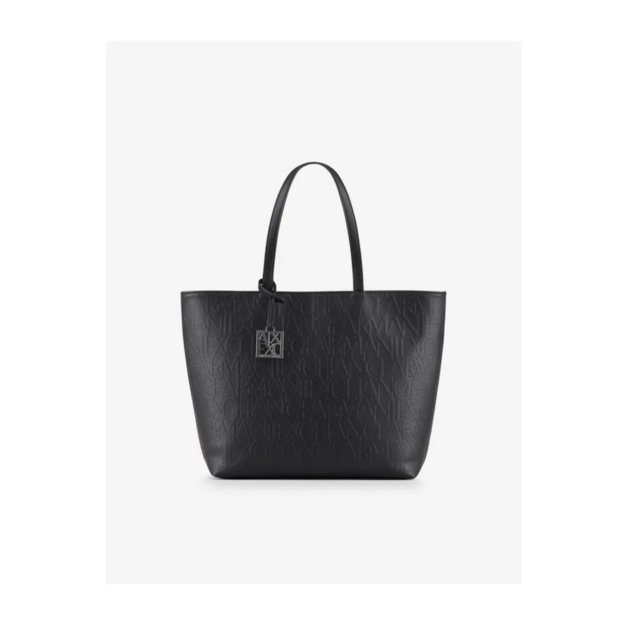 Armani Exchange , Logo Print Shopper Bag ,Black female, Sizes: ONE SIZE