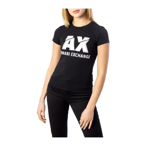 Armani Exchange , Logo Strass 8Nyt86 Y8C7Z ,Black female, Sizes: