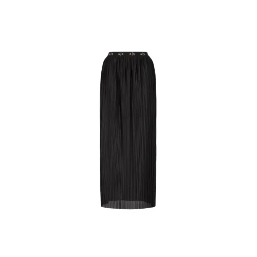 Armani Exchange , Long Pleated Skirt ,Black female, Sizes: