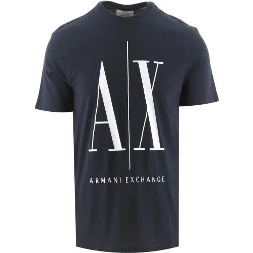 Armani Exchange Mens Navy Regular Fit T-Shirt