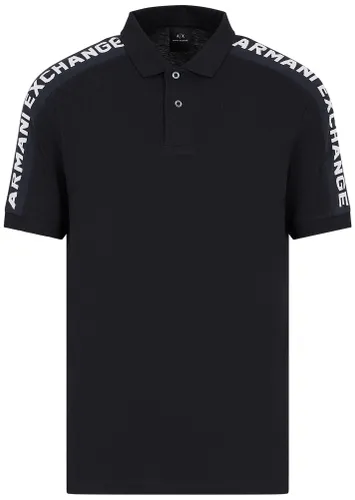 Armani Exchange Men's Short Sleeve Jacquard Logo Polo Shirt