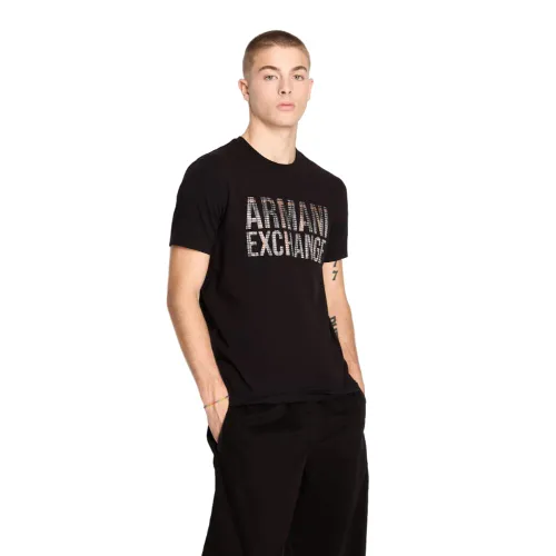 Armani Exchange Men's Slim fit Large Chest Logo tee T-Shirt