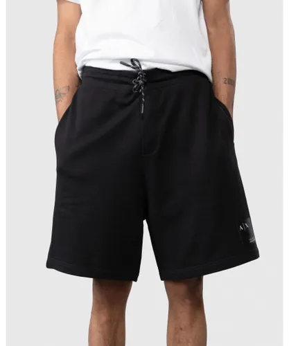 Armani Exchange Mens Unisex Drawstring Shorts With A