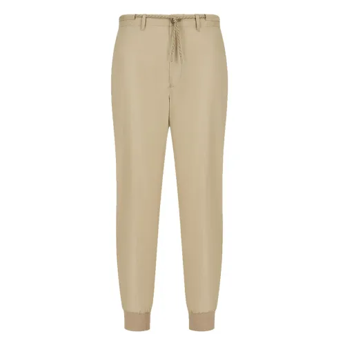 Armani Exchange , Modern Cotton Poplin Sport Pants ,Beige male, Sizes: