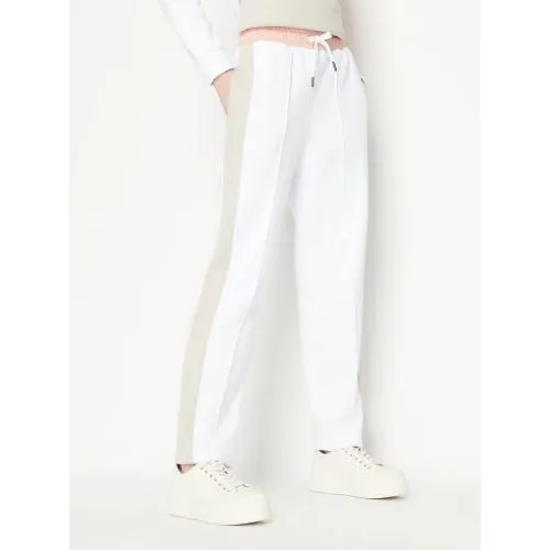 Armani Exchange Optic White Branded Trousers