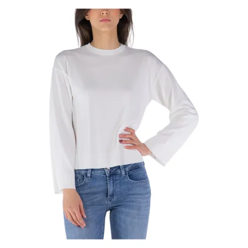 Armani Exchange , Round Neck Sweater ,White female, Sizes: