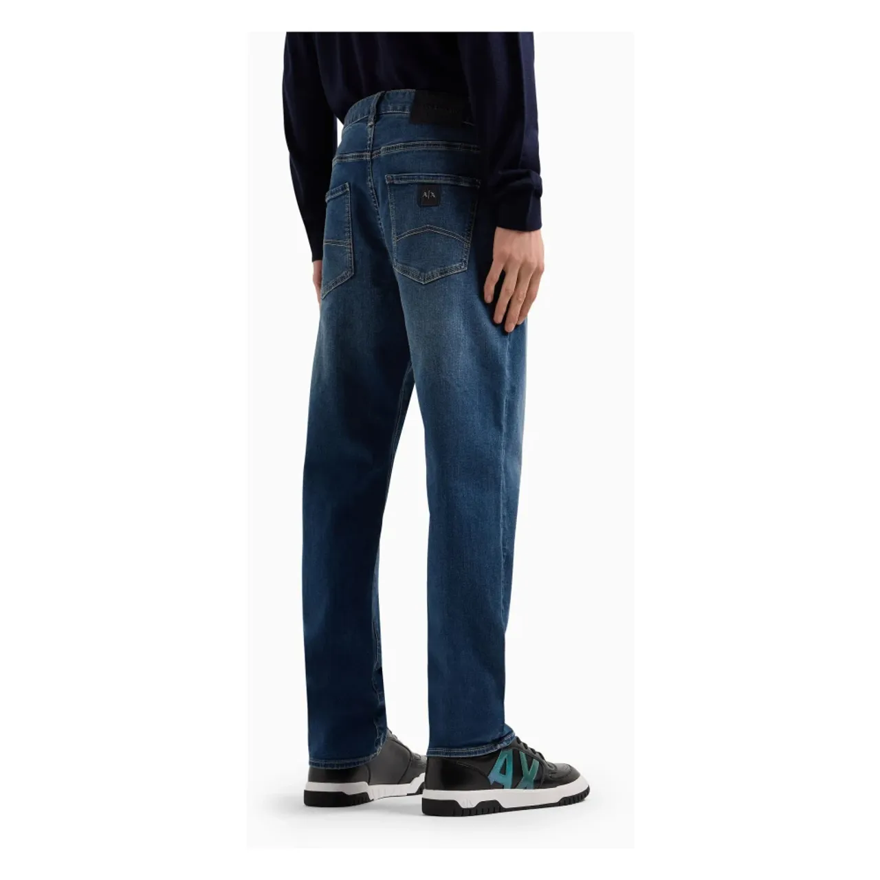 Armani Exchange , Slim Fit 5 Pocket Jeans ,Blue male, Sizes: