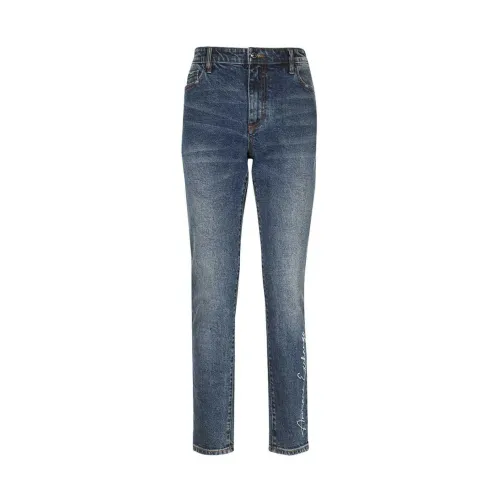 Armani Exchange , Slim-fit Jeans, Classic Denim Style ,Blue female, Sizes: