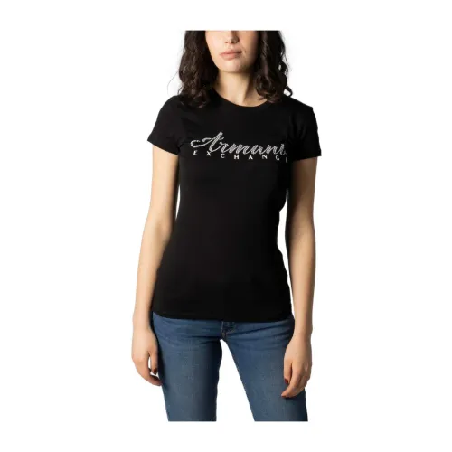Armani Exchange , Stylish Womens T-Shirt from Spring/Summer Collection ,Black female, Sizes:
