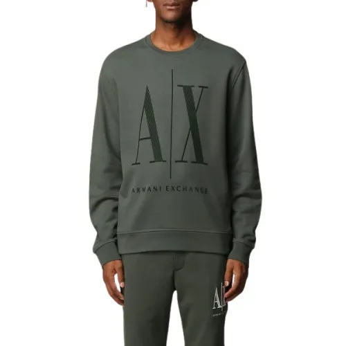 Armani Exchange , Sweatshirts ,Gray male, Sizes: