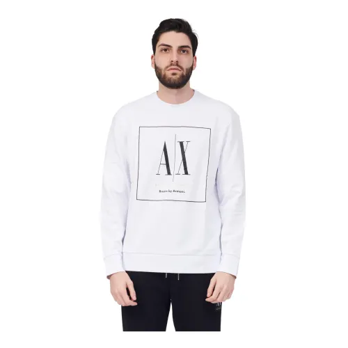 Armani Exchange , Sweatshirts ,White male, Sizes: