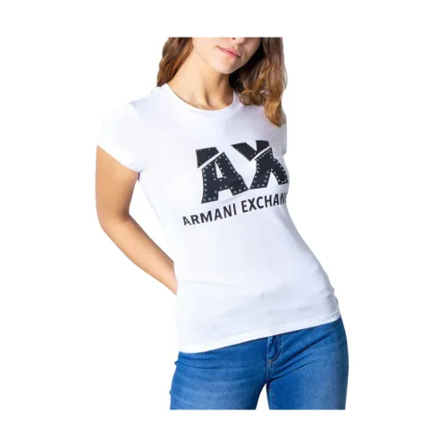 Armani Exchange , T-Shirt ,White female, Sizes: