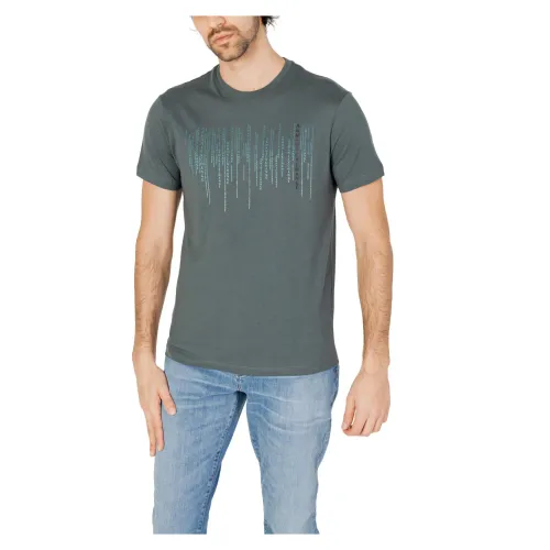 Armani Exchange , T-Shirts ,Green male, Sizes: