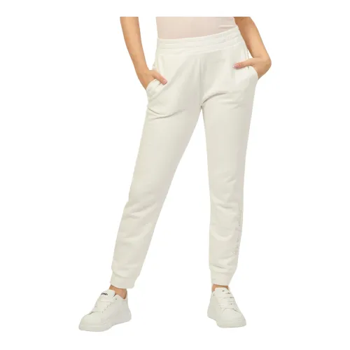 Armani Exchange , White Jogger Trousers with French Terry ,White female, Sizes: