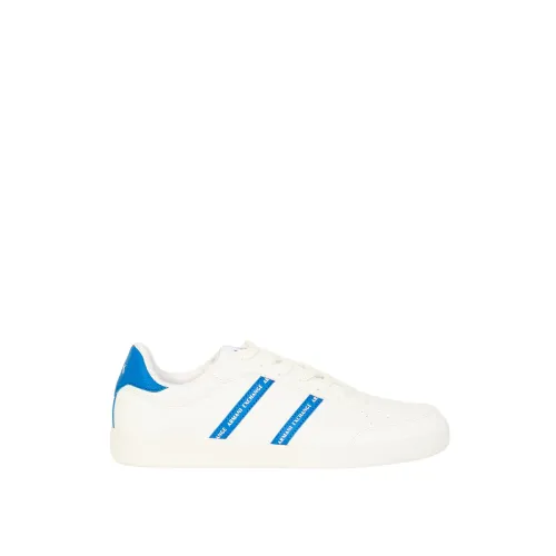 Armani Exchange , White Low Top Sneakers Bicolore ,White male, Sizes: