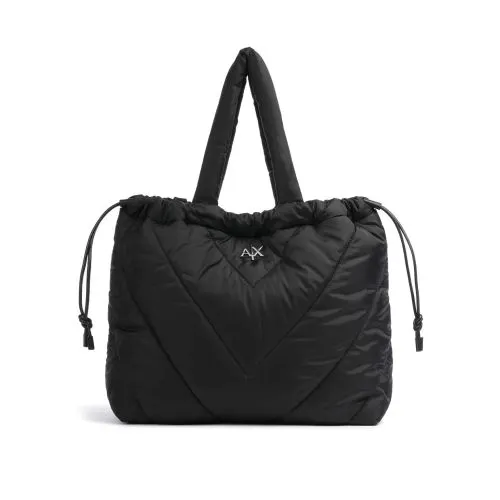 Armani Exchange Womens Black Large Shopping Bag