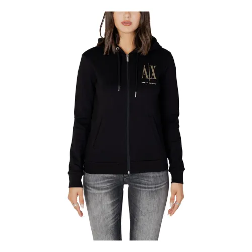 Armani Exchange , Womens Black Sweatshirt ,Black female, Sizes:
