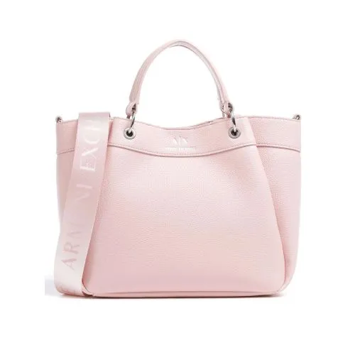 Armani Exchange Womens Pink Stop Medium Shopping Bag