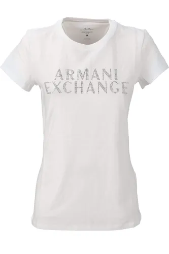 Armani Exchange Women's Slim Stretch Cotton Embellished