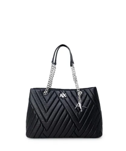 Armani Exchange WoMens Versatile Handbag with Shoulder Strap in Black - One Size