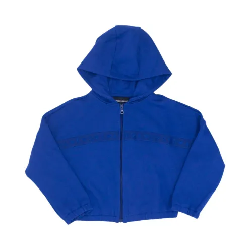 Armani , Full zip hoodie ,Blue male, Sizes: