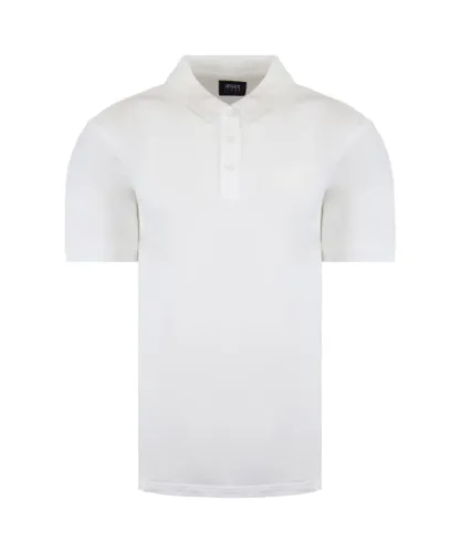 Armani Jeans Plain Mens White Polo Shirt Cotton
