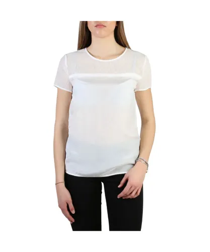 Armani Jeans Womens T-Shirts - White Silk