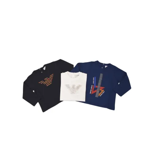 Armani , Long Sleeve Logo Print T-shirt Set ,Multicolor male, Sizes: