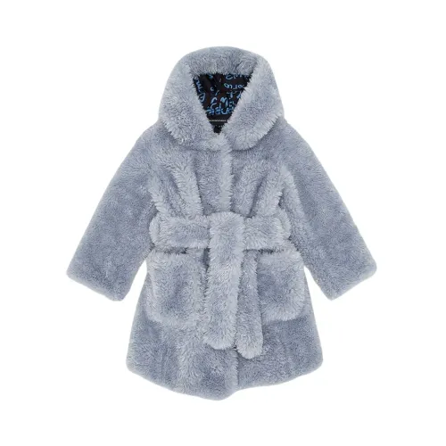 Armani , Long Sleeve Teddy Fur Coat ,Gray female, Sizes:
