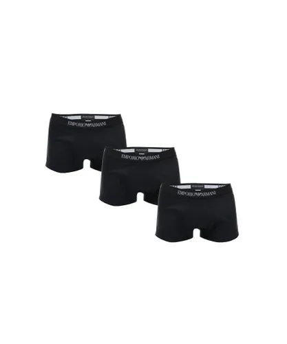 Armani Mens boxer shorts from in a 3-pack in black Cotton