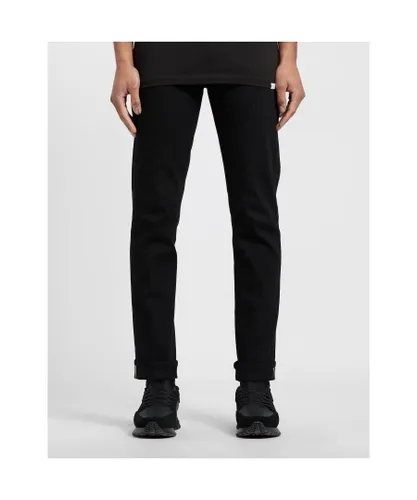 Armani Mens J75 Chinese New Year Slim Fit Jeans in Black Cotton