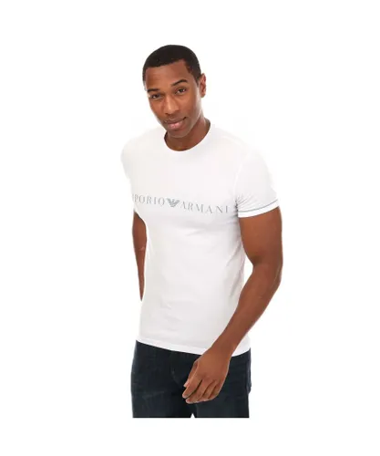 Armani Mens Organic Cotton Logo T-Shirt in White