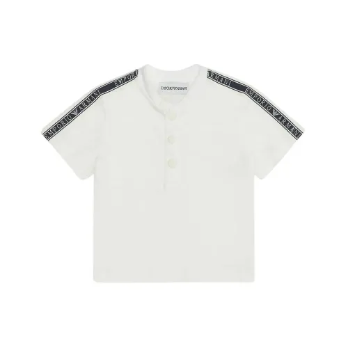 Armani , Serafino Tape Logo T-shirt ,White male, Sizes: