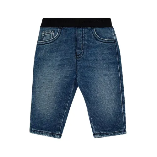 Armani , Stretch Cotton Pants ,Blue male, Sizes:
